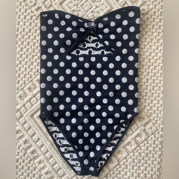 Zara: Polka Dot Strapless Bodysuit - Picture 2 of 7